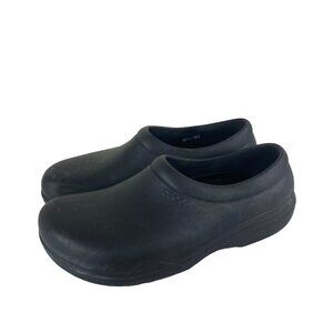 Crocs On The Clock Slip Resistant Shoes Work Slip On Womens 8 Mens 6 Black